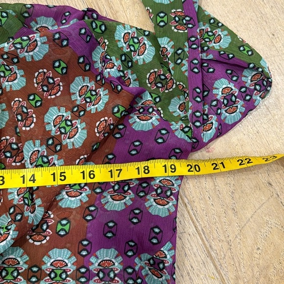 Zara Multicolor Patterned Blouse - Picture 9 of 10